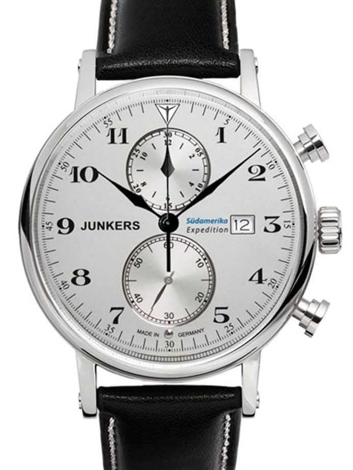 Junkers Quartz Chronograph Watch with Silver Dial #6586-1