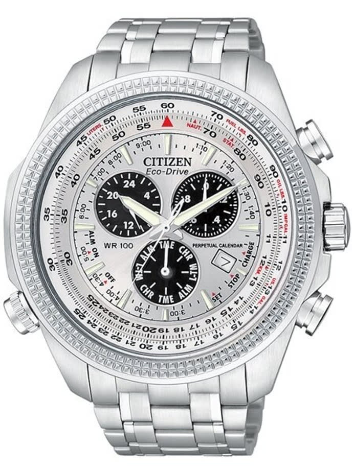 Citizen Eco-Drive Perpetual Calendar, Chronograph Watch with Alarm #BL5400-52A