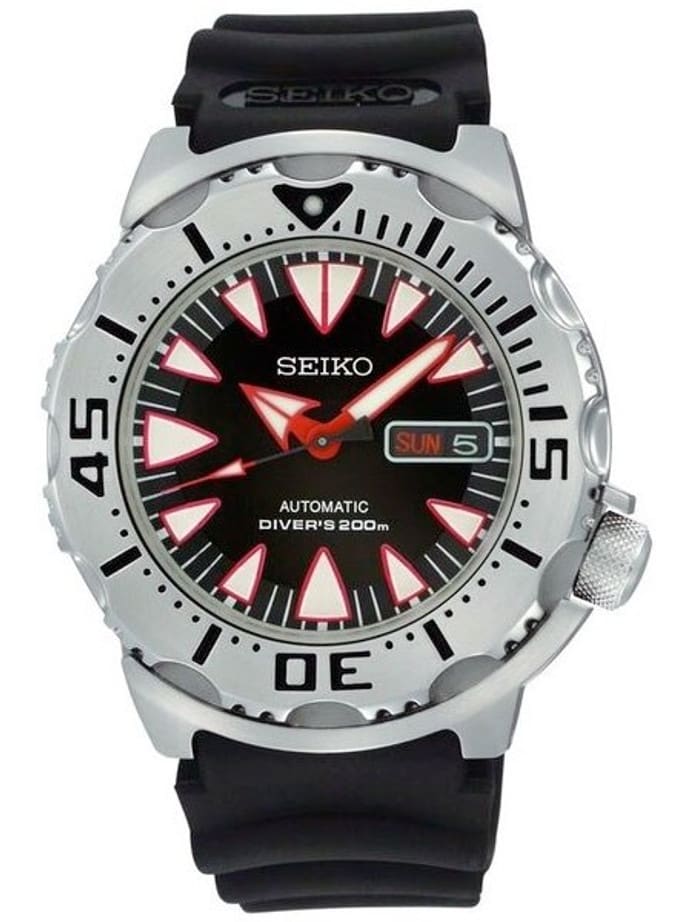 Scratch and Dent - Seiko 2nd Generation Black Monster with new 24-Jewel Automatic Movement #SRP313K1