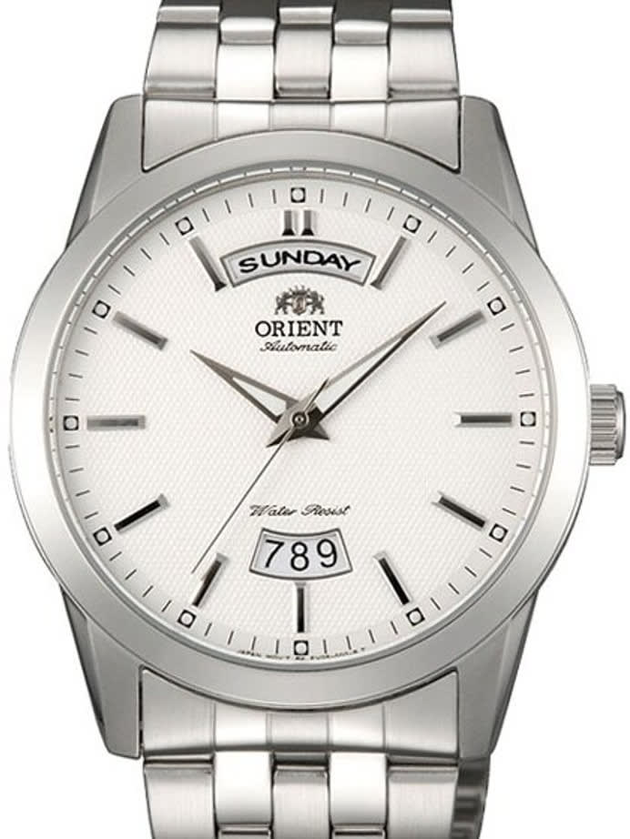Scratch and Dent - Orient Union 21-Jewel Automatic Day and Date Watch with Stainless Steel Bracelet #EV0S003W-SND