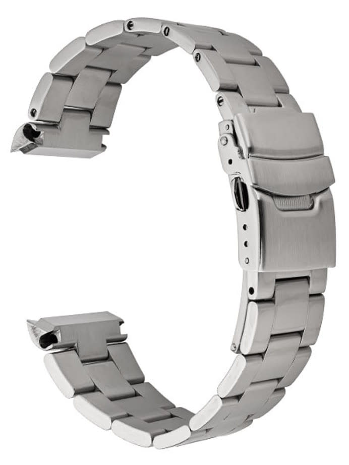 Islander 22mm Brushed Solid-Link Watch Bracelet for Islander ISL-31 and Seiko Turtle Watches Curved End #BRAC-04