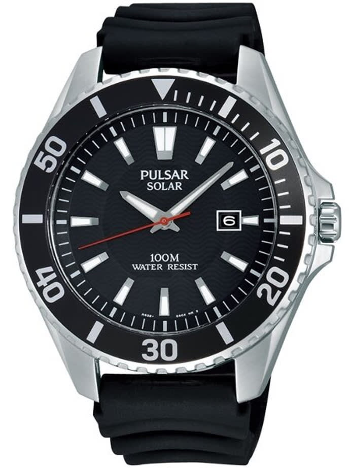 Pulsar Solar Powered Quartz Sport Watch with 44mm Case #PX3037