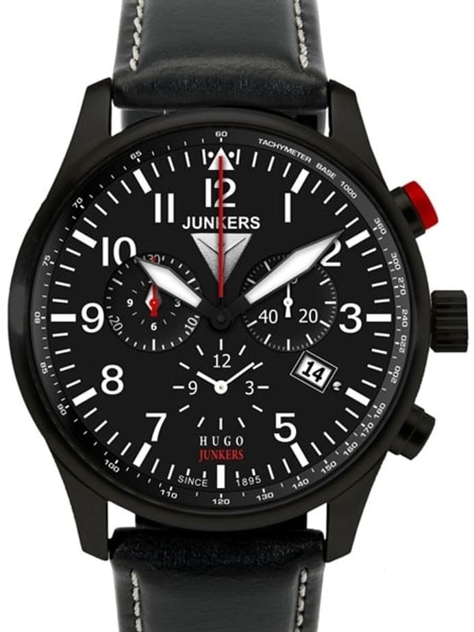 Junkers Hugo Junkers Series 12-Hour Totalizer Chronograph Watch with Alarm #6680-2