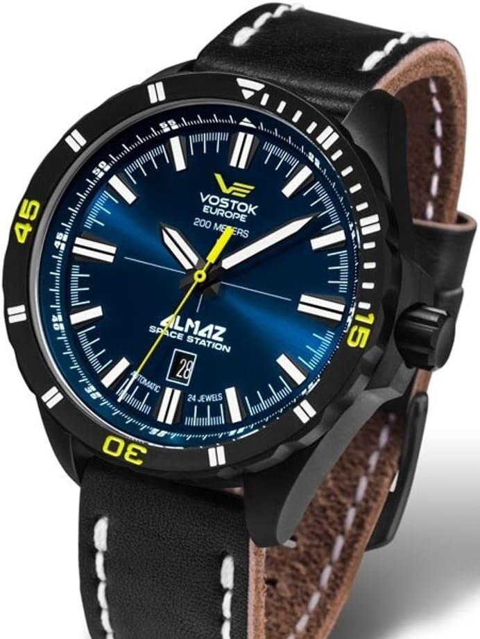 Vostok-Europe Almaz 24-Jewel, Automatic Watch with Black PVD Case #320C257