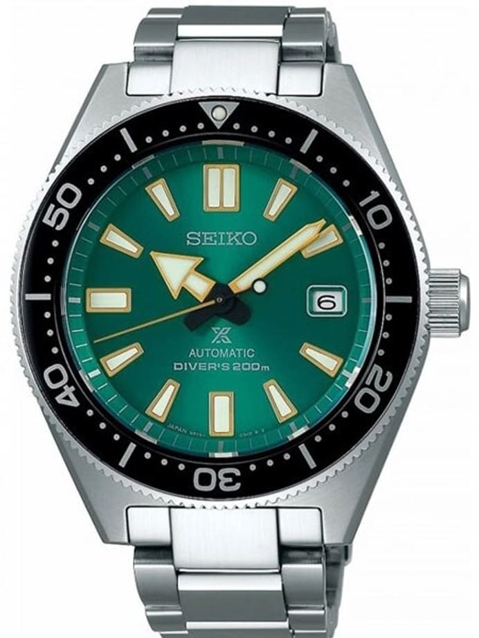 Seiko L.E. Prospex Automatic Dive Watch with Green Dial and Stainless Steel Bracelet #SBDC059