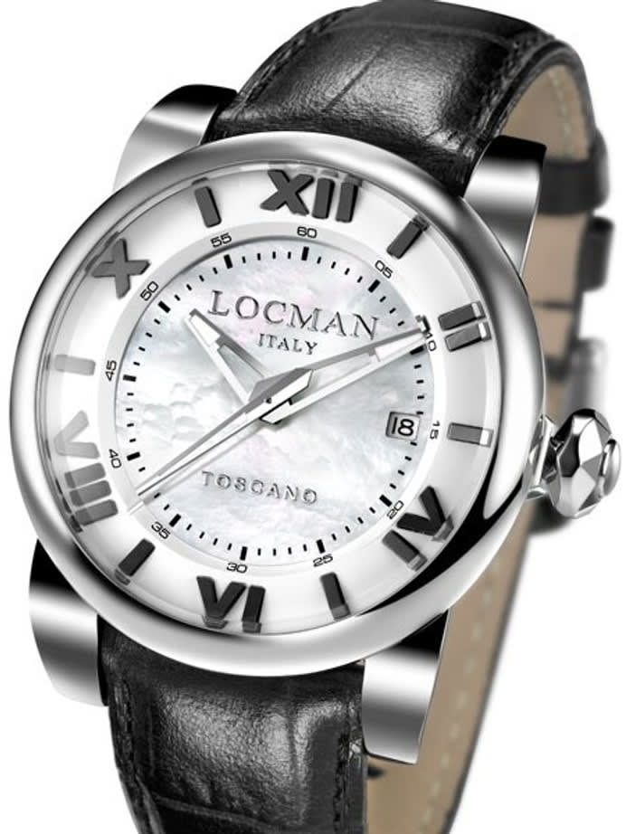 Locman Toscano Collection 100 Meter Automatic Watch with 42mm Stainless Steel Case #0590V12-00MWPSA