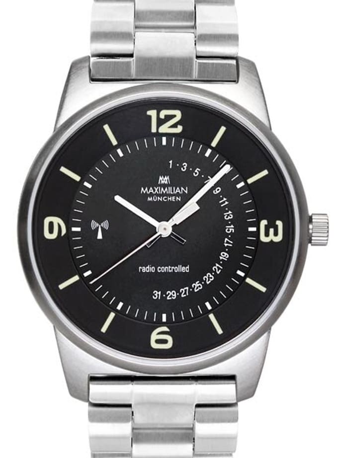 Maximilian Radio Controlled Watch with Push Button Date Display #5010M-2