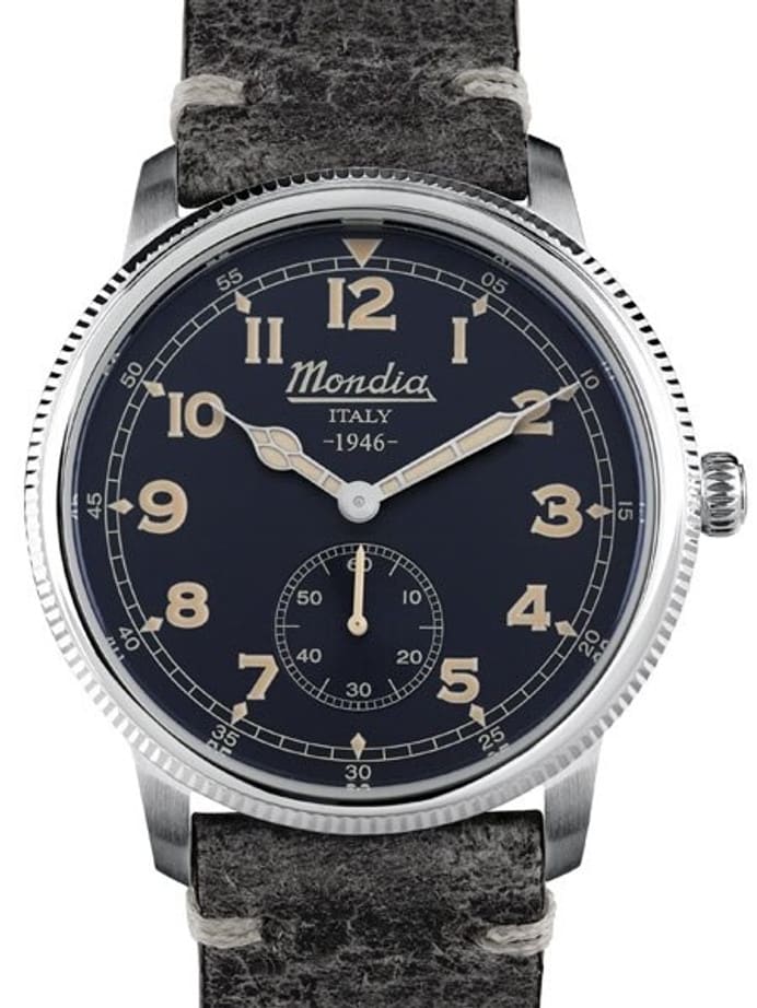 Mondia 1946 Quartz Watch with Coin-Edge Bezel #MI755SS-02GY-CP