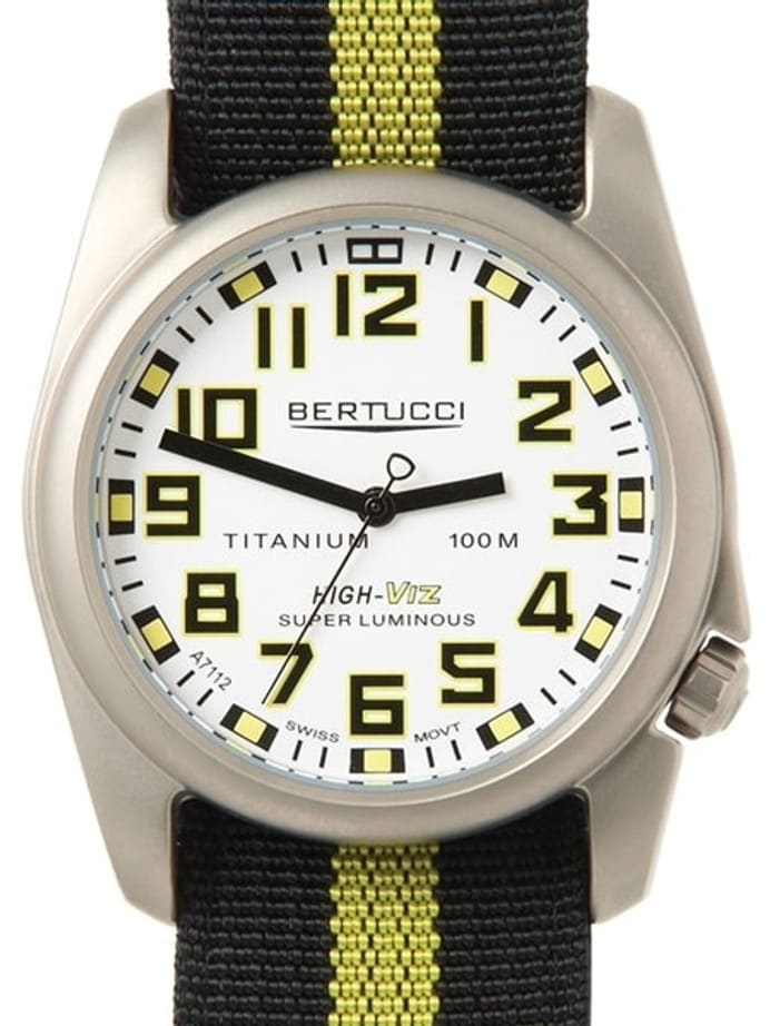 Bertucci A-4T High-Viz 44mm Titanium Watch with SuperLuminova Dial #13417