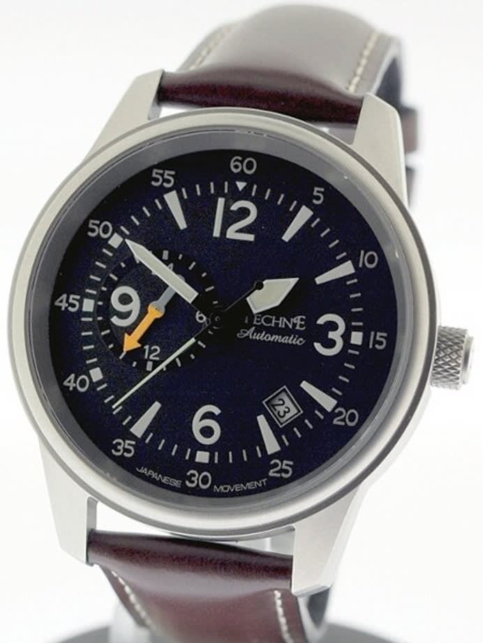 Techne Automatic 41mm Goshawk Aviator Watch with Anti-Reflective Sapphire Crystal  #411.052