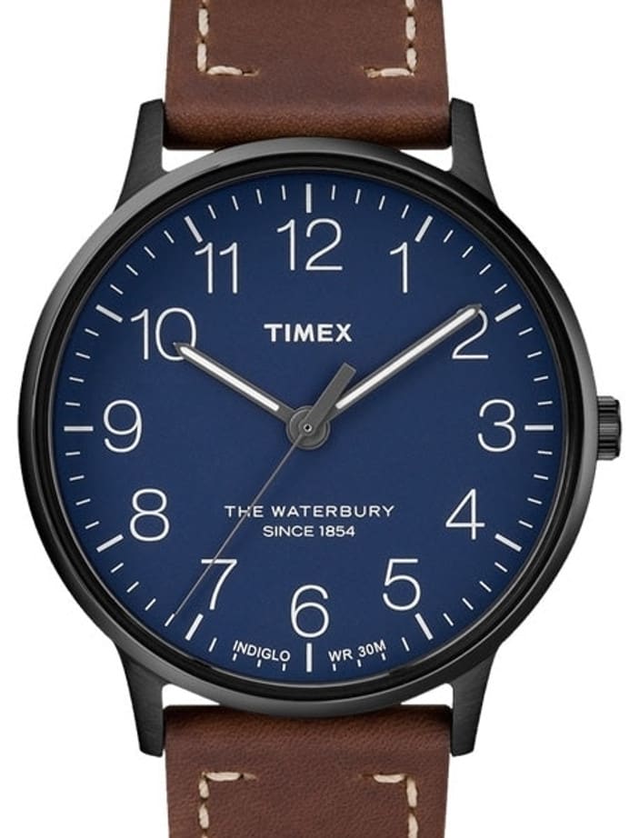 Timex 40mm Waterbury Quartz Watch with Blue Dial and INDIGLO Night-Light #TW2R25700ZA