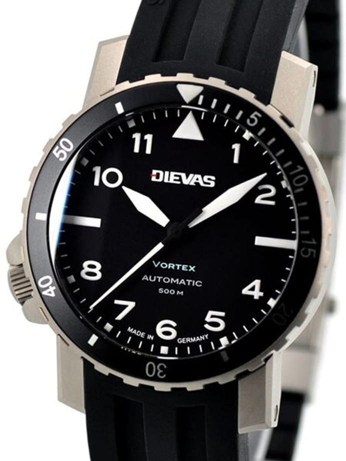 DIEVAS German Made Vortex Tactical Watch with Rubber Strap