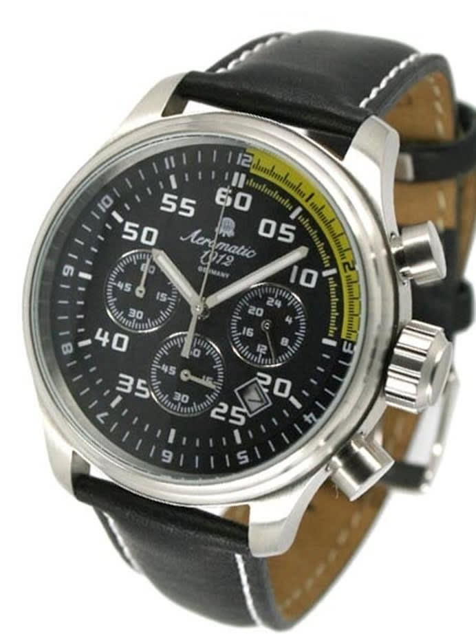 Aeromatic 1912 Aviator Styled Chronograph with 24-hr Sub-Dial #A1203