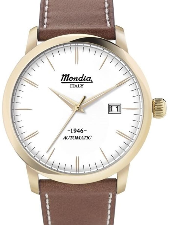 Mondia 1946 Heritage Automatic Watch with White Dial #MI773GP-01SL-CP