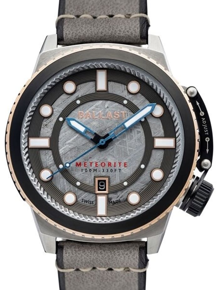 Ballast Trafalgar Conqueror Swiss Automatic Watch with Meteorite Dial and Unique Bezel System #BL-3139-01