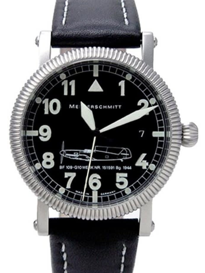 Aristo ME109-G10 Aviator Swiss Automatic Watch with a Coin Edge Case