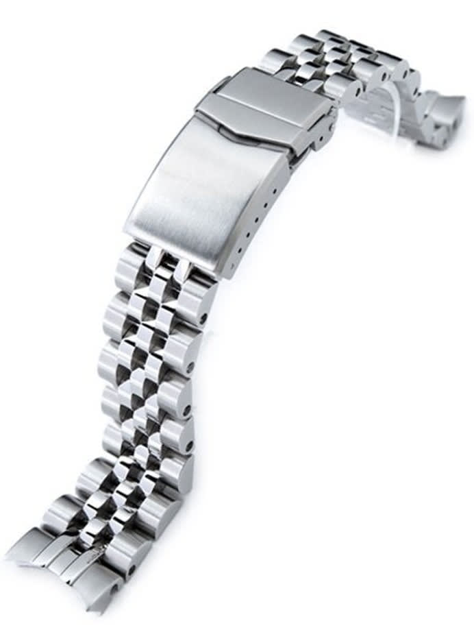 Strapcode 20mm ANGUS-J "Louis" 316L Stainless Steel Watch Bracelet for Seiko Alpinist SARB017, V-Clasp #SS201820B064