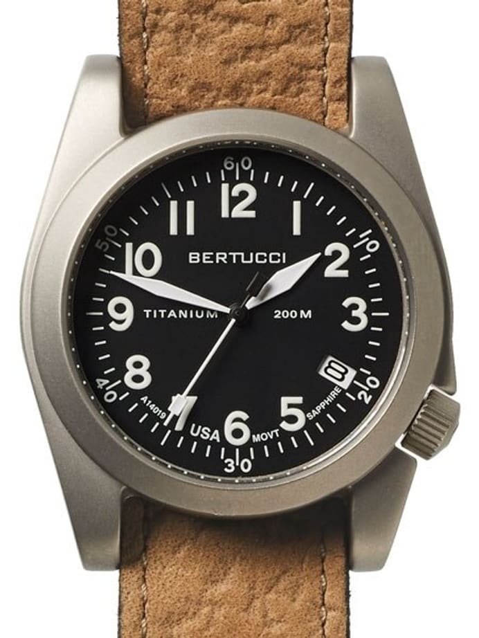 Bertucci  A-11T Americana Titanium Watch with Coyote Survivalâ¢ leather band #13332