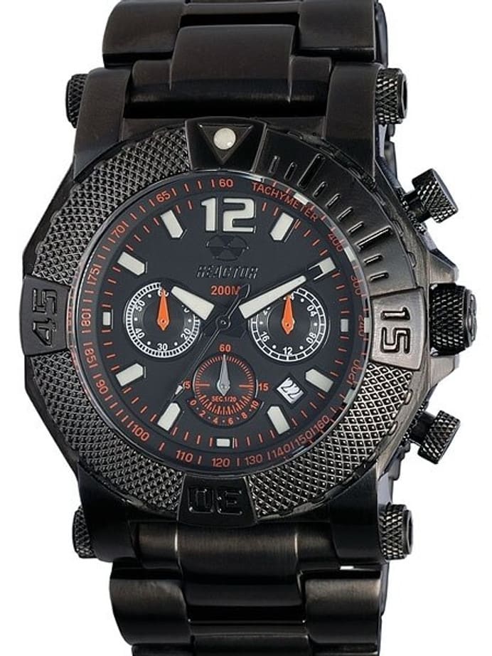 Reactor Black Nitrided, Neutron Chronograph Watch with SuperLuminova Illumination #93551