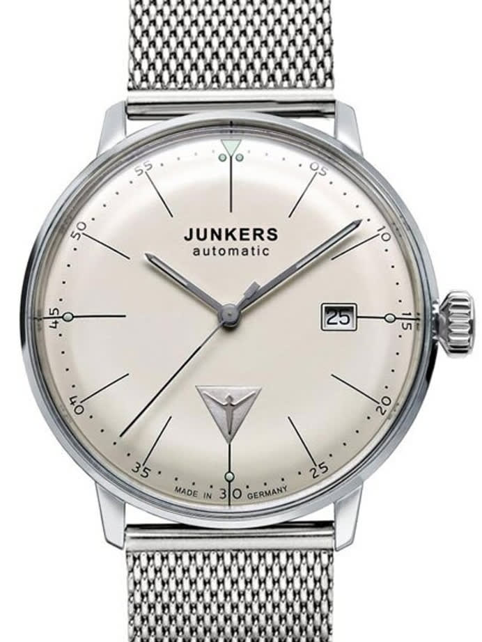 Junkers Bauhaus Swiss Automatic Watch with Domed Hesalite Crystal #6050M-5
