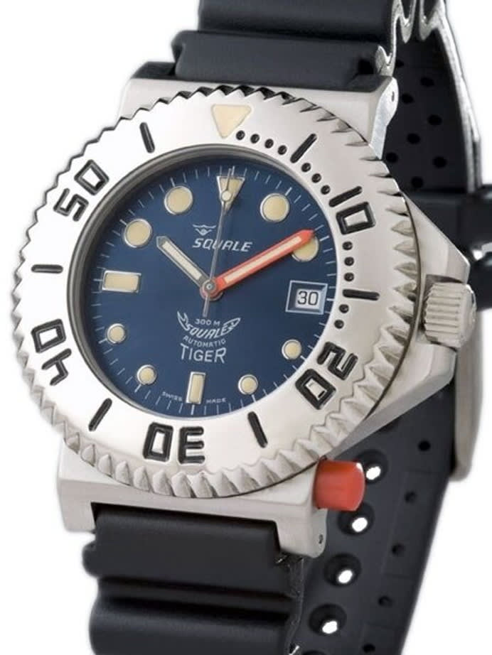 Squale Vintage Swiss Automatic Dive watch with Locking Bezel #Tiger-064-BLU