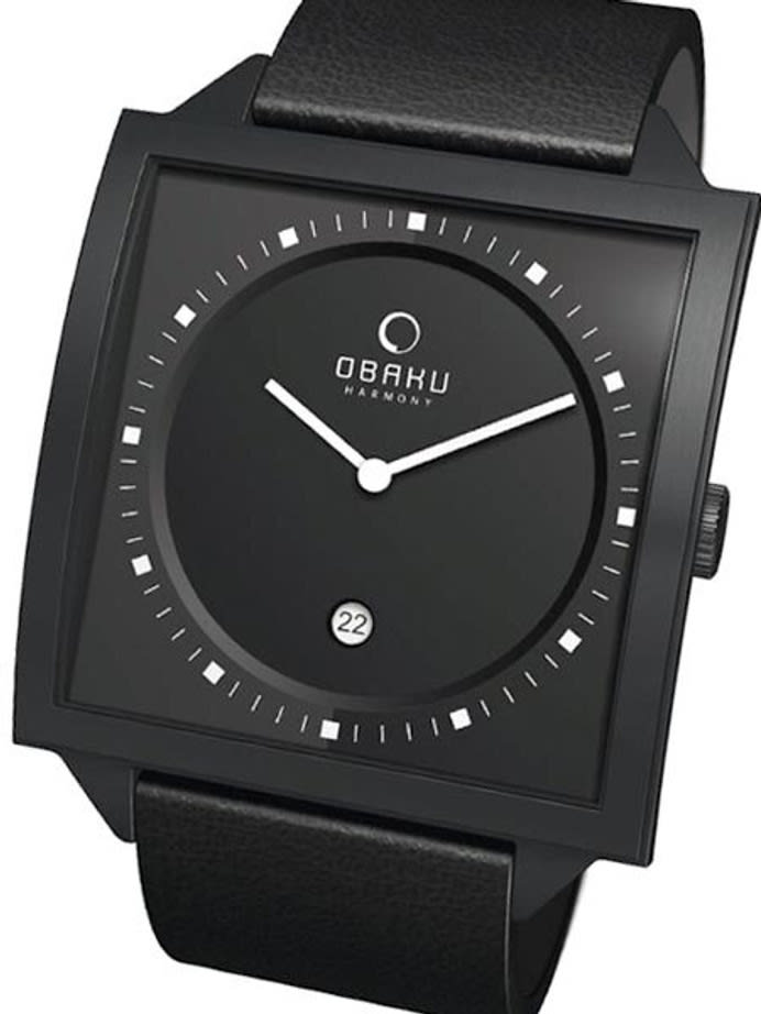 Obaku Harmony Square Case Watch with a Quartz Movement #V116UBBRB