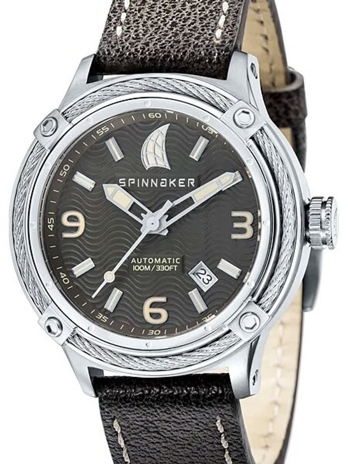Spinnaker MainSail Automatic Watch with Wire Cable Bezel #SP-5044-03