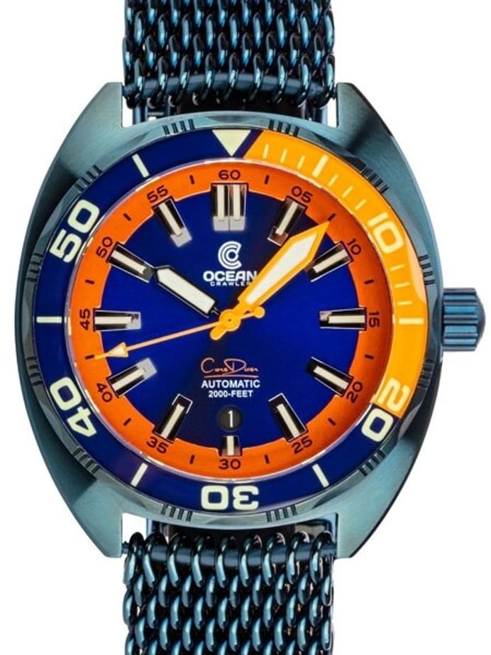 Ocean Crawler Core Diver Swiss Automatic Watch with AR Sapphire Crystal #CD-521