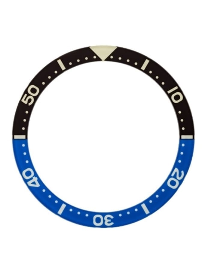 "Batman" (Dive) Luminous Sapphire Bezel Insert for Seiko SKX007, SKX009, SKX011 #C32