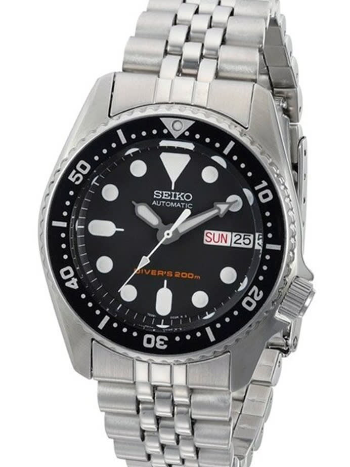 Scratch and Dent - Seiko Black Automatic Dive Watch with Stainless Steel Bracelet #SKX013K2 7