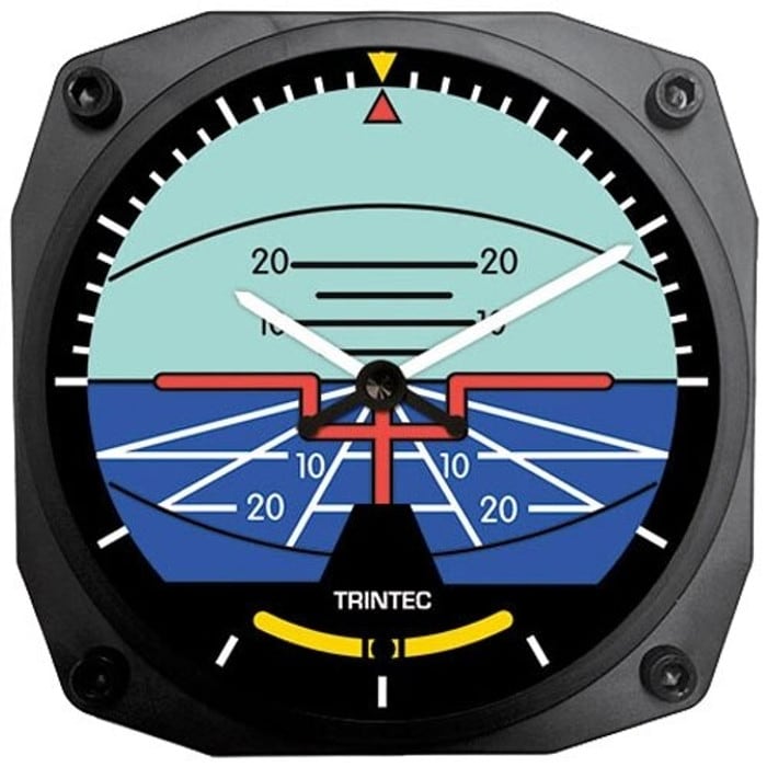 Trintec 6.5 Inch Aviation Instrument Shaped Quartz Wall Clock #9063