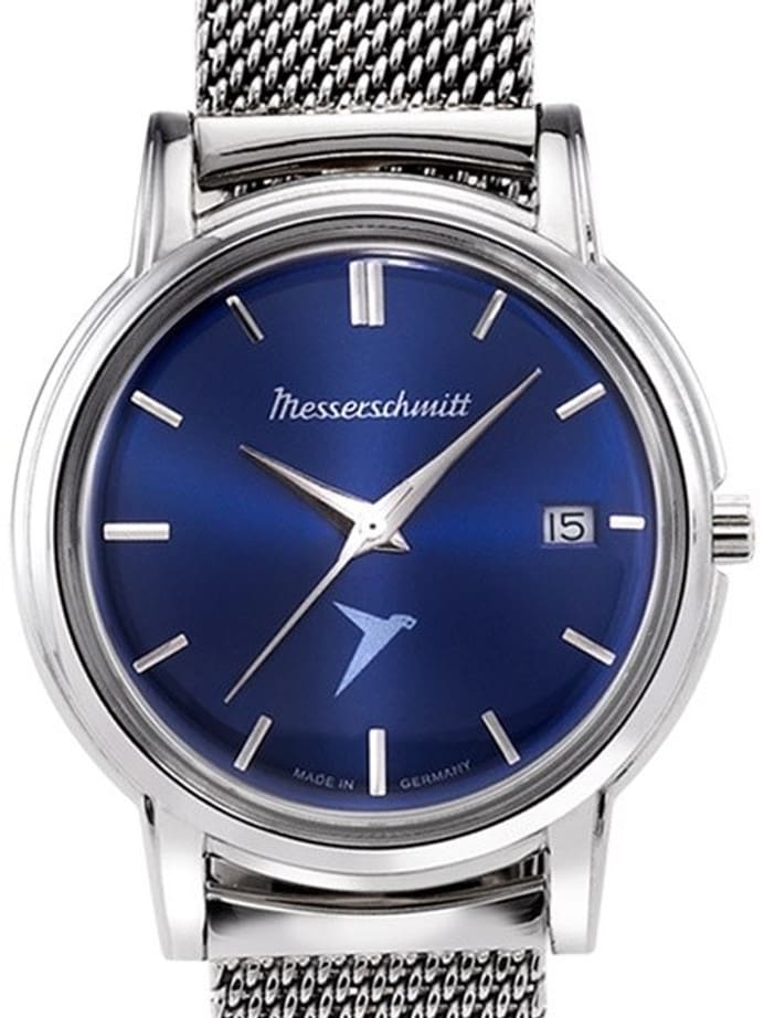 Scratch and Dent - Messerschmitt Radiant Blue Dial Special Edition Quartz Dress Watch #KR200-BMil