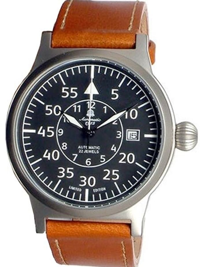 Scratch and Dent - Aeromatic 1912 Beobachter Aviator Automatic Watch with Onion Crown #A1143