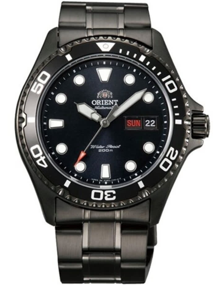 Customized Orient Ray Raven II Black PVD Automatic Dive Watch #AA02003B