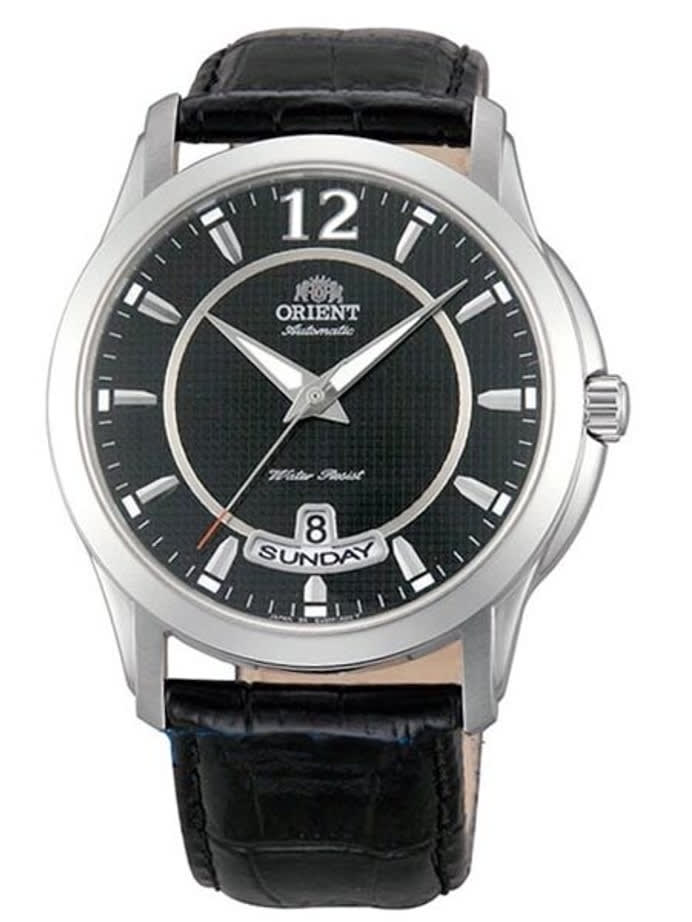 Scratch and Dent - Orient Lexington Day and Date Automatic Dress Watch with Black Dial #FEV0M002B-SND2