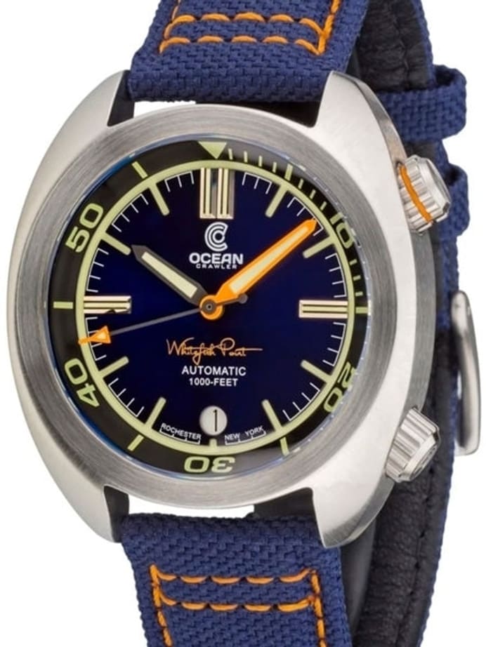Ocean Crawler Great Lakes 300-Meter Dive Watch with Swiss Movement and Blue Dial #CD-1230