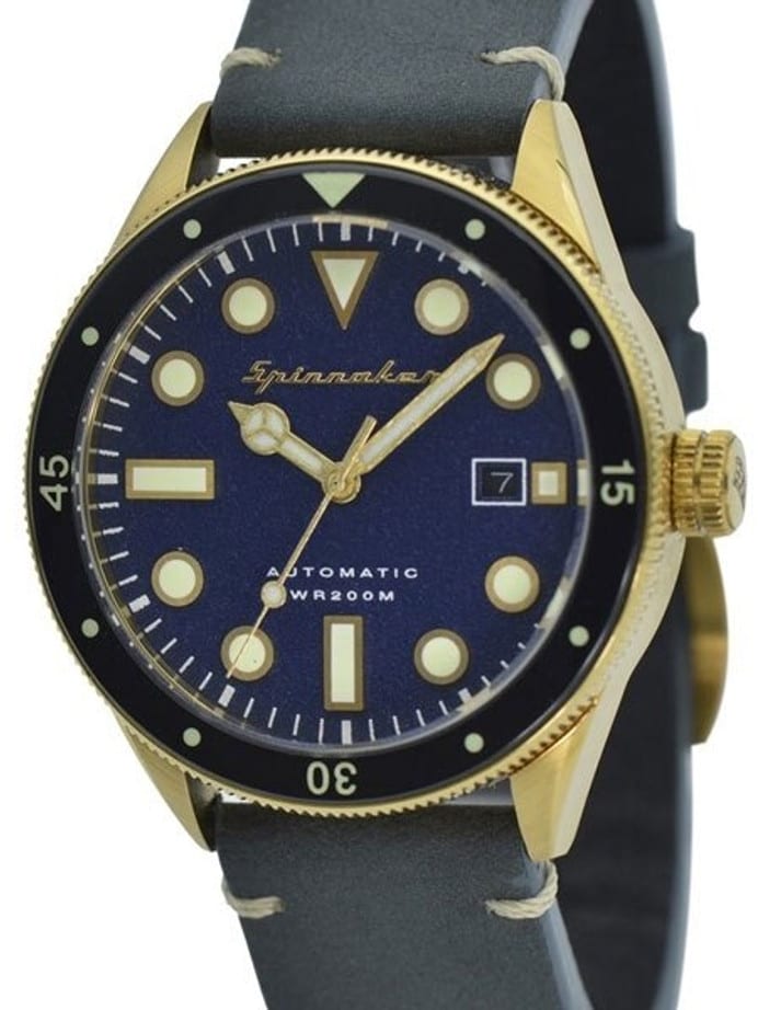 Spinnaker Cahill Automatic Dive Watch with 43mm Goldtone Case #SP-5033-06