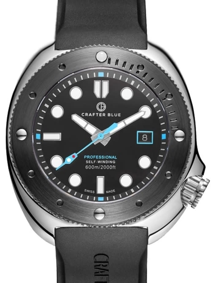 Crafter Blue Swiss Made 600-Meter Hyperion Ocean Diver with Swiss Automatic Movement  #HOSS001B-B-R