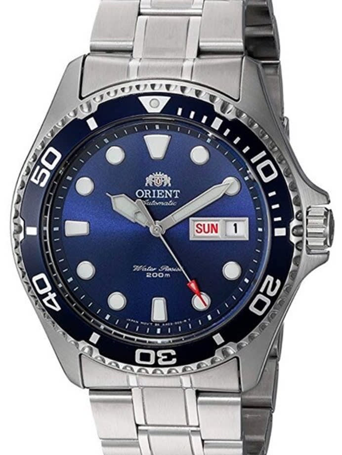 Scratch and Dent - Orient Ray II Blue Dial Automatic Dive Watch with SS Bracelet #AA02005D 18