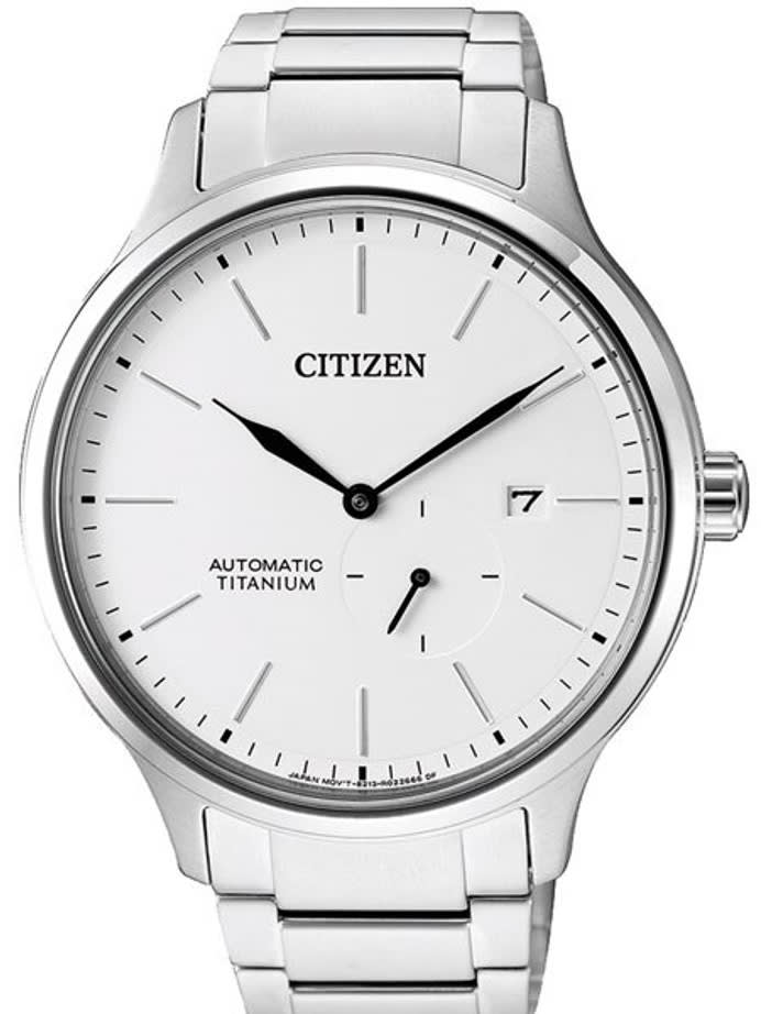 Citizen Automatic Titanium Watch with Titanium Bracelet and White Dial #NJ0090-81A