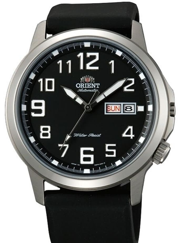 Orient 42mm Stingray Day and Date Automatic Watch with Black Dial #EM7K00CB