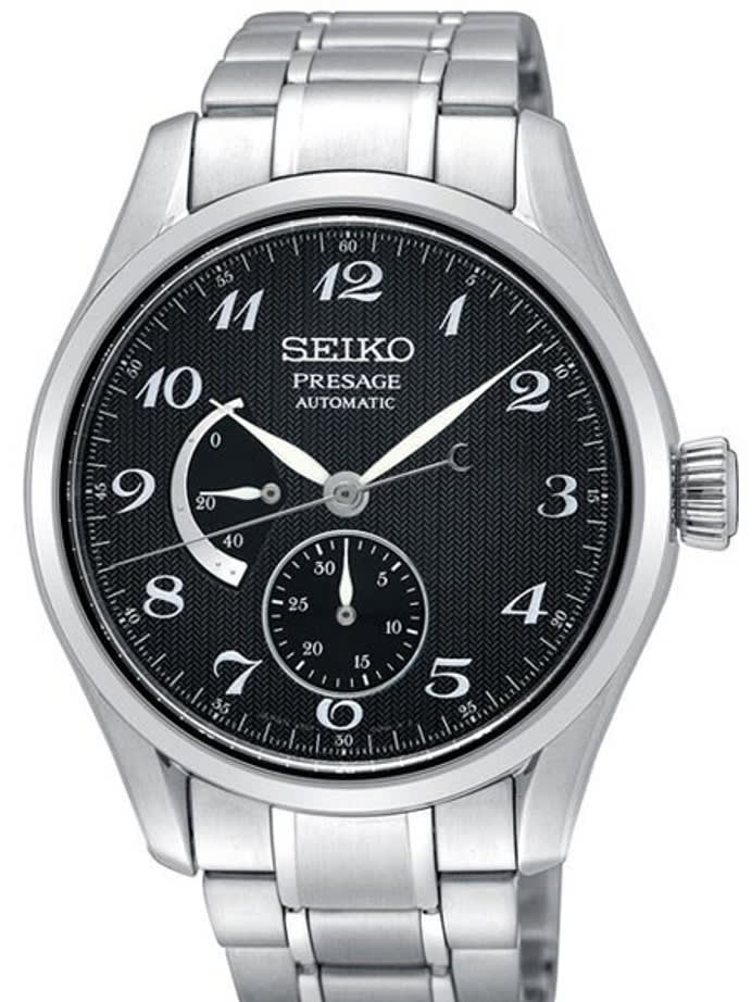 Seiko Presage 29-Jewel Automatic Dress Watch with Power Reserve, and Sapphire Crystal #SPB061J1