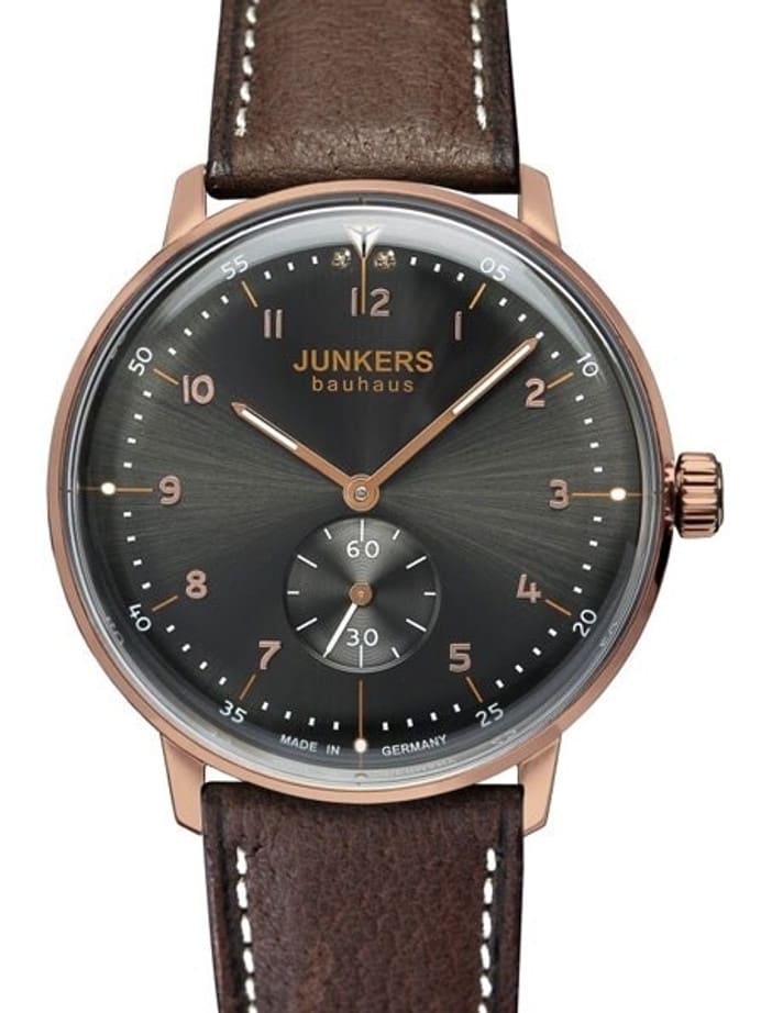 Junkers Lady Bauhaus Swiss Quartz Watch with Domed Hesalite Crystal #6037-2