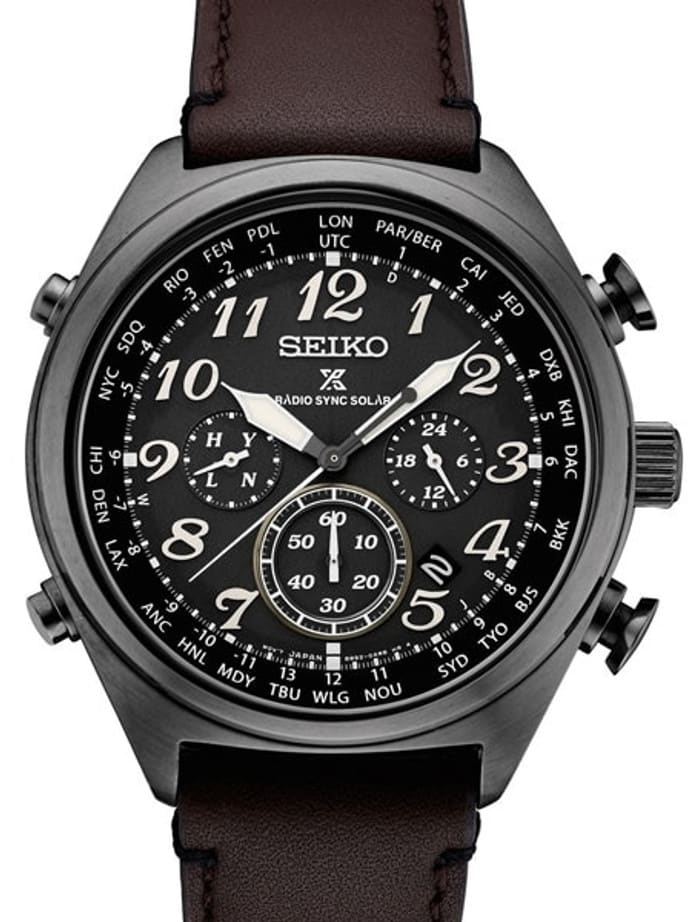 Seiko Prospex Radio Sync, Solar Powered, Chronograph, World Time Watch #SSG015