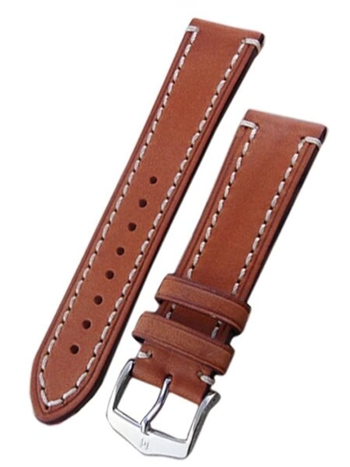 Hirsch Liberty One Piece Gold Brown Calf Leather Watch Strap #109002-70