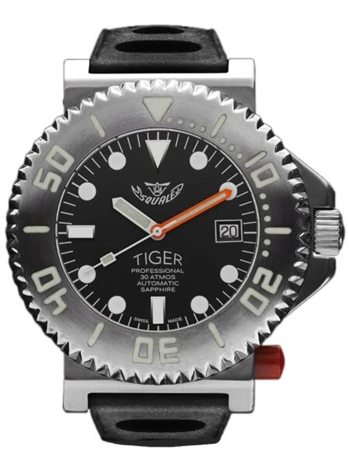 Showroom Sample- Squale Tiger, Limited Edition Swiss Automatic 300 Meter Dive watch with Locking Bezel #Tiger-Black