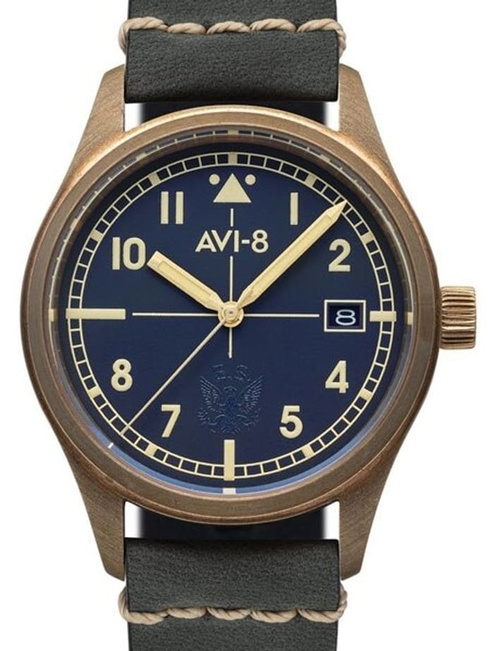 AVI-8 Flyboy Eagle Squadron Bronze Pilot Watch with an Automatic Movement, AR Sapphire Crystal  #AV-4071-02