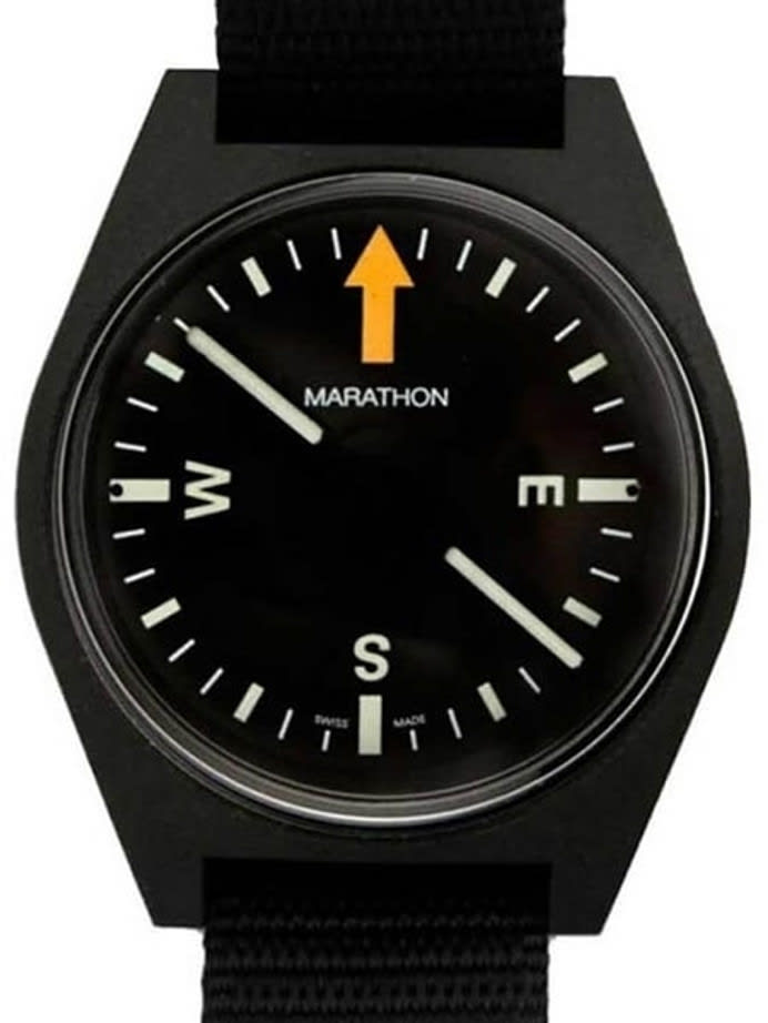 Marathon Wrist Compass with Black Dial and Luminescent MaraGlo Paint #CO194001