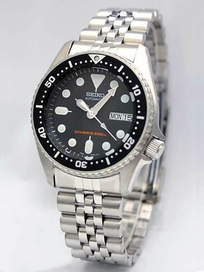 Scratch and Dent - Seiko Black Automatic Dive Watch with Stainless Steel Bracelet #SKX013K2 15