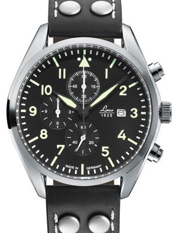 Scratch and Dent - Laco Trier Type C Dial Chronograph Watch with 12-hour Totalizer #861915